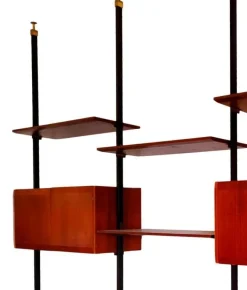 Pamono Swedish Teak and Brass Terra Library, 1960s