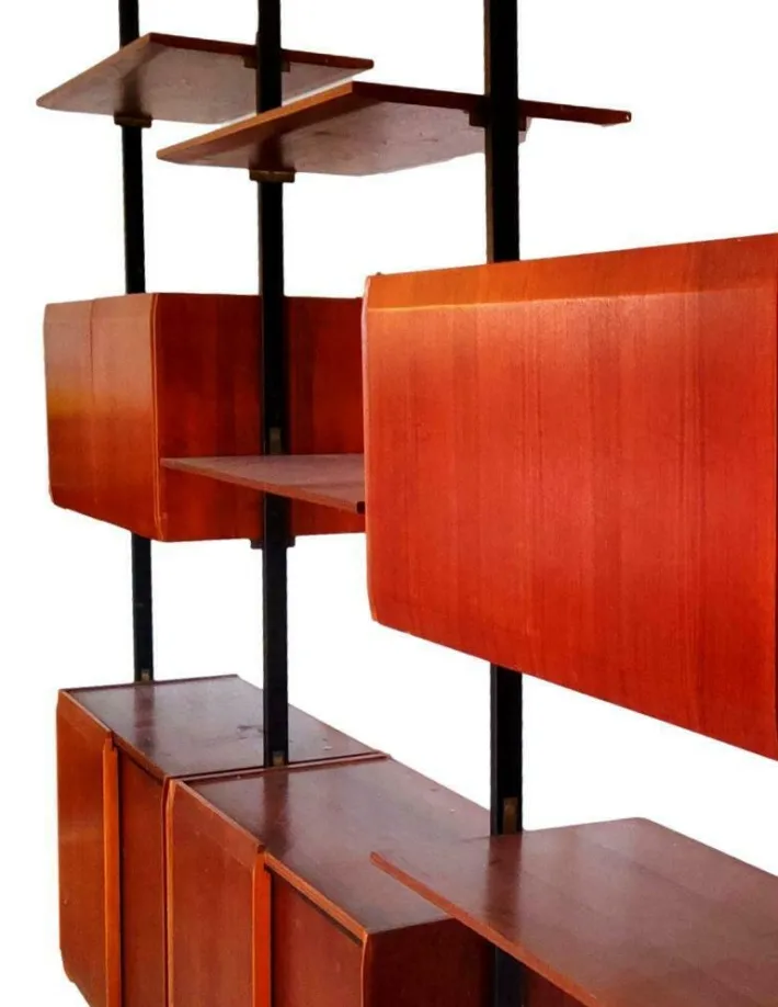 Pamono Swedish Teak and Brass Terra Library, 1960s