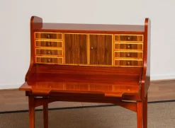 Pamono Swedish Walnut and Elm Secretaire, 1960s New