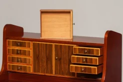 Pamono Swedish Walnut and Elm Secretaire, 1960s New