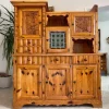 Pamono Swiss Pine Sideboard with Leaded Glass Sale