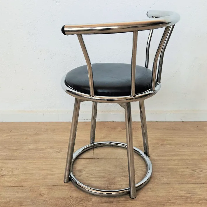 Pamono Swivel Chrome-Plated Side Chair, 1970s Clearance