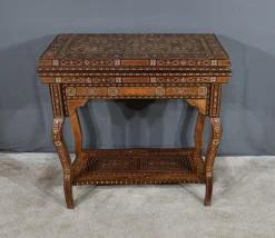 Pamono Syrian Games Table in Marquetry and Inlays Discount