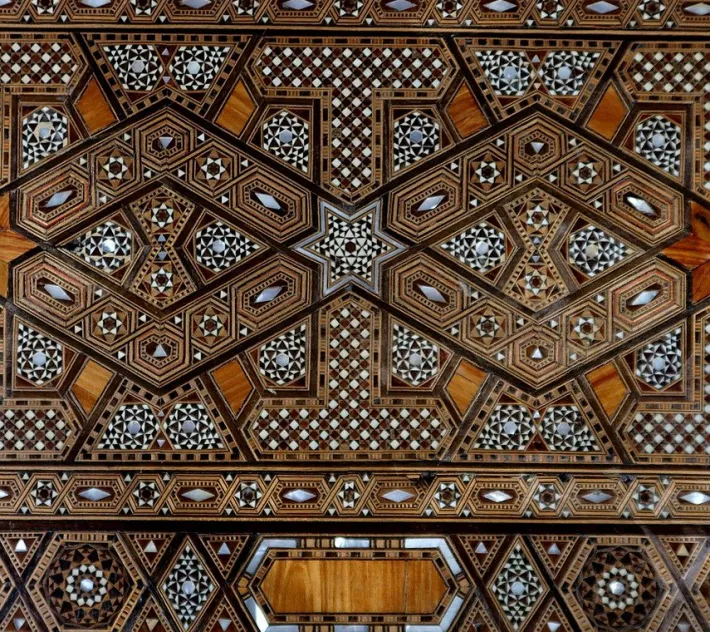 Pamono Syrian Games Table in Marquetry and Inlays Discount