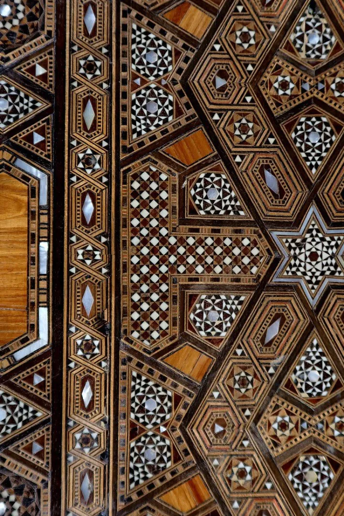Pamono Syrian Games Table in Marquetry and Inlays Discount
