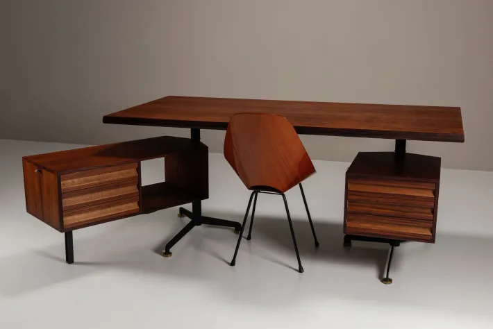 Pamono T95 Executive Desk by Osvaldo Borsani for Tecno, Italy, 1950s Best