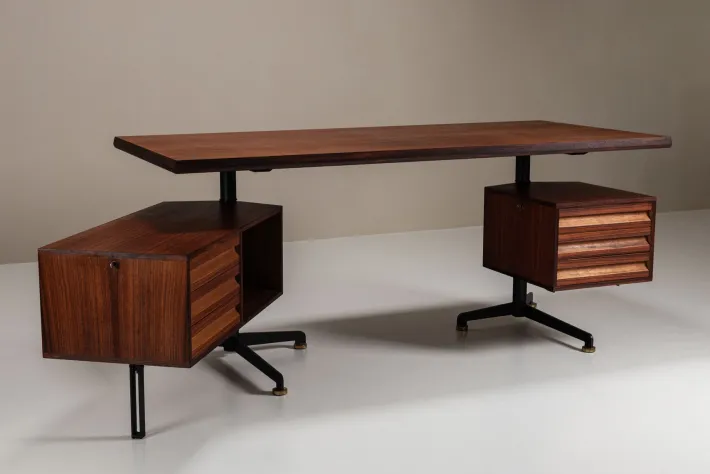 Pamono T95 Executive Desk by Osvaldo Borsani for Tecno, Italy, 1950s Best