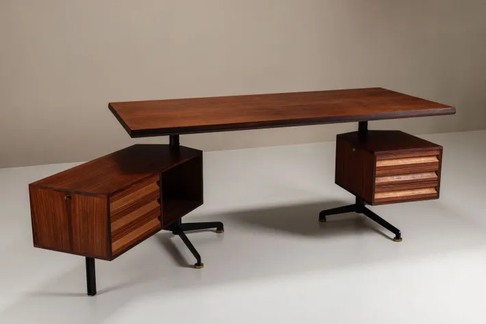 Pamono T95 Executive Desk by Osvaldo Borsani for Tecno, Italy, 1950s Best