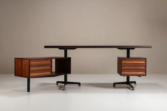 Pamono T95 Executive Desk by Osvaldo Borsani for Tecno, Italy, 1950s Best