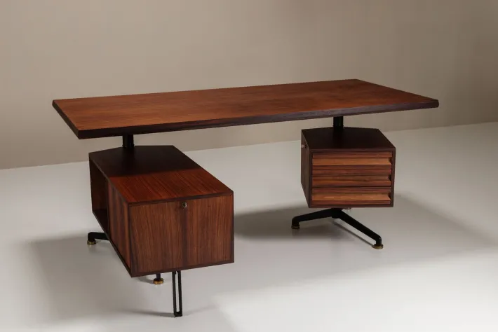 Pamono T95 Executive Desk by Osvaldo Borsani for Tecno, Italy, 1950s Best