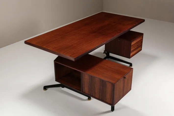 Pamono T95 Executive Desk by Osvaldo Borsani for Tecno, Italy, 1950s Best