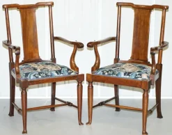 Pamono Tabard Bench & Armchairs in William Morris Upholstery by Richard Norman Shaw, Set of 3 Online