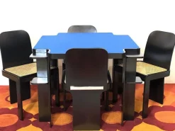 Pamono Table and Game Chairs Set by Pierluigi Molinari, 1970s, Set of 5 Clearance