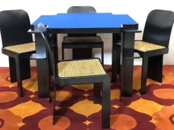 Pamono Table and Game Chairs Set by Pierluigi Molinari, 1970s, Set of 5 Clearance