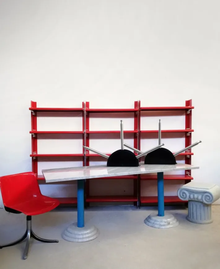 Pamono Table in Marble by Antonia Astori for Driade, 1980s New