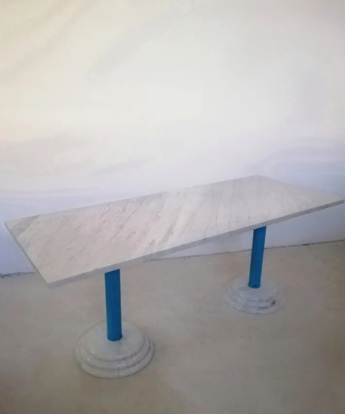 Pamono Table in Marble by Antonia Astori for Driade, 1980s New