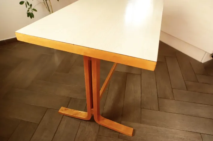 Pamono Table with Umakart Top by Ludvik Volak for Drevopodnik Holesov, 1970s Online