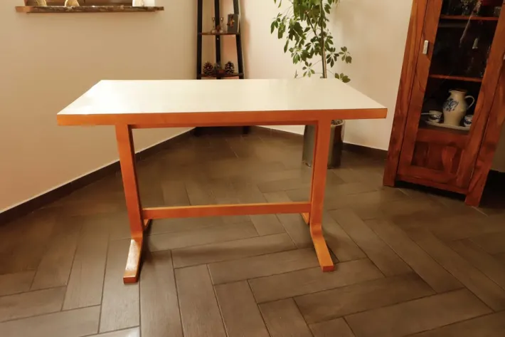 Pamono Table with Umakart Top by Ludvik Volak for Drevopodnik Holesov, 1970s Online