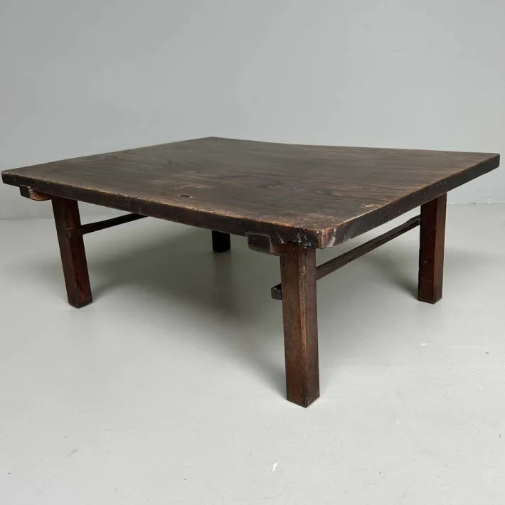 Pamono Taishō Period Minimalist Low Wooden Table, Japan, 1920s Clearance