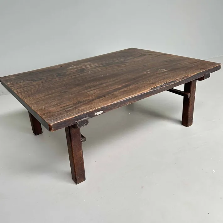 Pamono Taishō Period Minimalist Low Wooden Table, Japan, 1920s Clearance