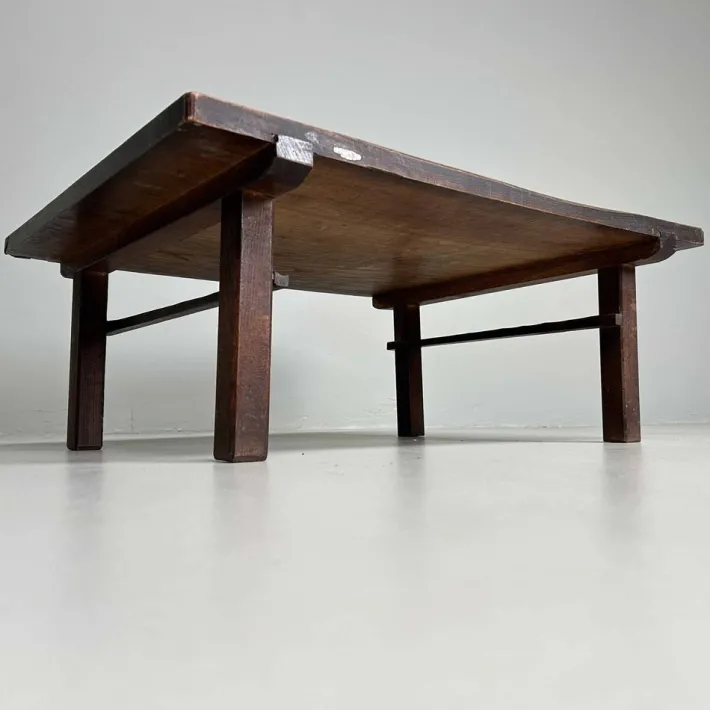Pamono Taishō Period Minimalist Low Wooden Table, Japan, 1920s Clearance
