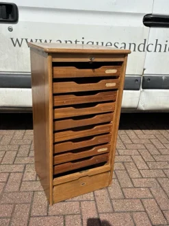 Pamono Tambour Front Filing Cabinet with 9 Drawers New