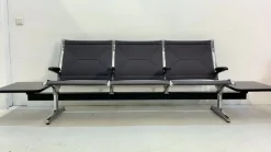 Pamono Tandem Sling Airport Seat Bench with Table by Charles & Ray Eames for Herman Miller, 1960s, USA Outlet
