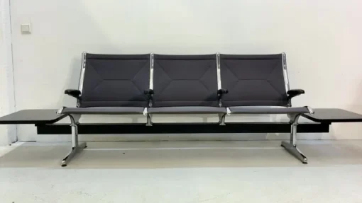 Pamono Tandem Sling Airport Seat Bench with Table by Charles & Ray Eames for Herman Miller, 1960s, USA Outlet