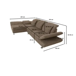Pamono Taoo Fabric Corner Sofa with Ottoman by Willo Schillig, Set of 2