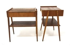 Pamono Teak Bedside Tables from Carlström, Sweden, 1960s, Set of 2 Best