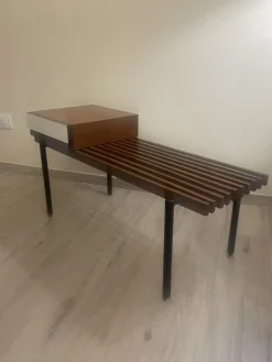 Pamono Teak Bench with Drawer, 1960s Hot