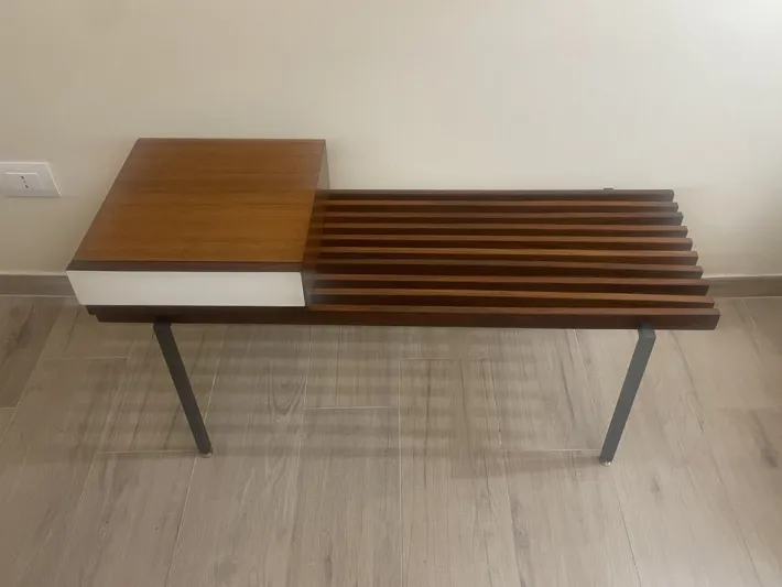 Pamono Teak Bench with Drawer, 1960s Hot
