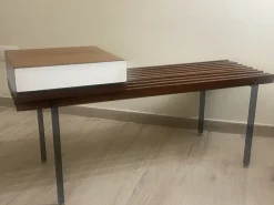 Pamono Teak Bench with Drawer, 1960s Hot