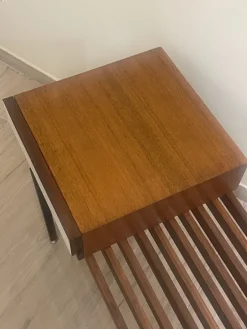 Pamono Teak Bench with Drawer, 1960s Hot