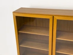 Pamono Teak Cabinet with Glass Doors from Omann Jun, 1960s New