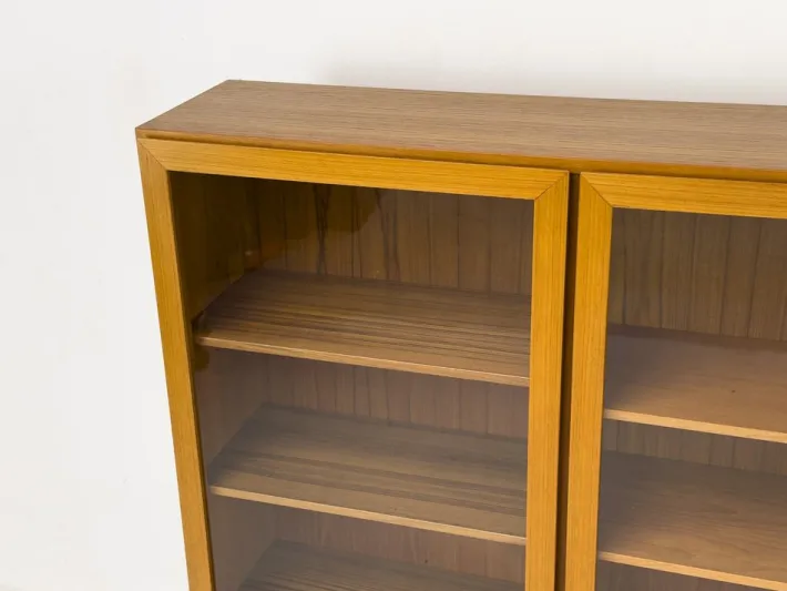 Pamono Teak Cabinet with Glass Doors from Omann Jun, 1960s New