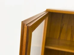 Pamono Teak Cabinet with Glass Doors from Omann Jun, 1960s New