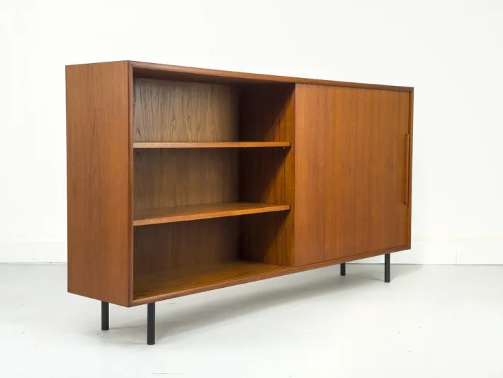 Pamono Teak Cabinet with Sliding Door from WK Möbel, 1960s Best