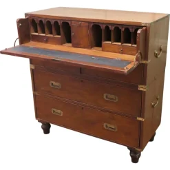 Pamono Teak Campaign Secretaire, 1920s Online