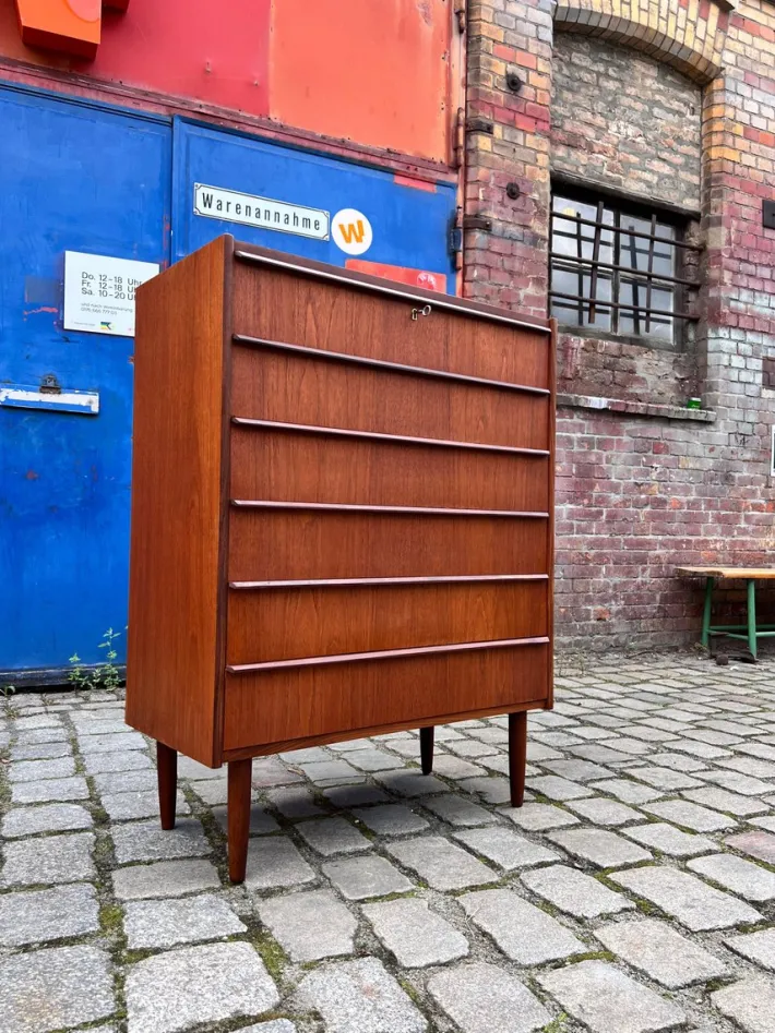 Pamono Teak Chest of Drawers, Denmark