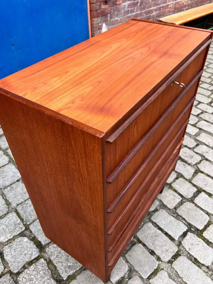 Pamono Teak Chest of Drawers, Denmark