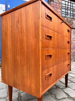 Pamono Teak Chest of Drawers with Lock, Denmark Best