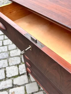 Pamono Teak Chest of Drawers with Lock, Denmark Sale