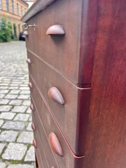 Pamono Teak Chest of Drawers with Lock, Denmark Sale