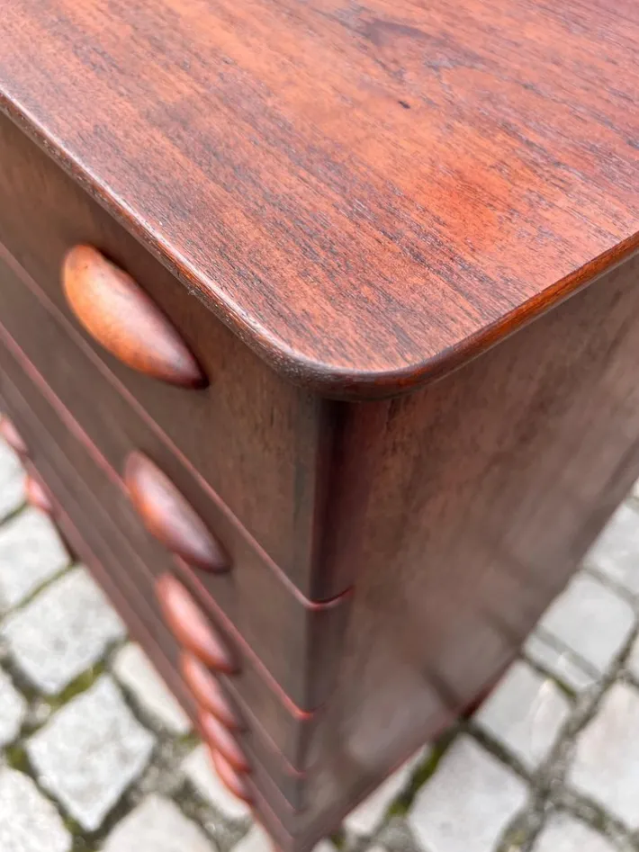 Pamono Teak Chest of Drawers with Lock, Denmark Sale