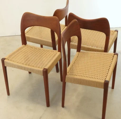 Pamono Teak Dining Chairs by Niels Otto Møller for J.L. Møllers, Denmark, 1960s Outlet