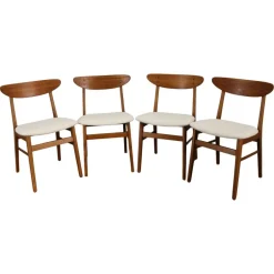 Pamono Teak Dining Chairs from Fastrup, Denmark, 1960s, Set of 5 Discount