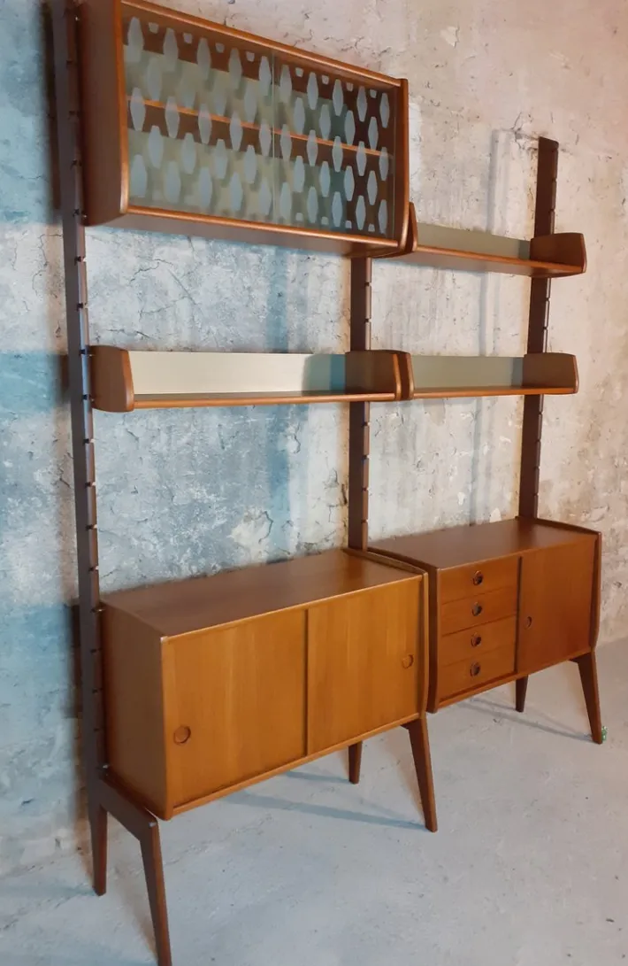 Pamono Teak Ergo Wall Unit with 2 Sections by John Texmon for Blindheim Møbelfabrikk, 1960s Online