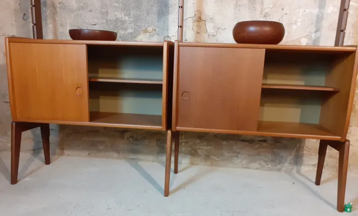 Pamono Teak Ergo Wall Unit with 2 Sections by John Texmon for Blindheim Møbelfabrikk, 1960s Online