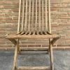 Pamono Teak Folding Deck Chair with Slat Back from Scan Com, 1960s